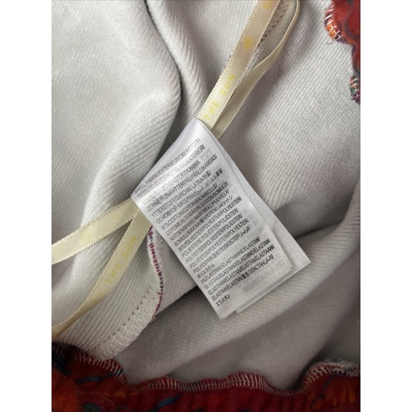 Farm Rio Jungle Tie Dye Tropical Joggers Sweatpants Red Purple Size Medium - Picture 6 of 9